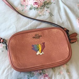 Snoopy Peanuts coach leather crossbody bag